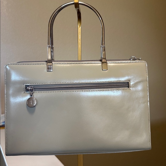 Balenciaga Structured Patent Leather Mini Tote - Pale/Light Mint Green - Picture 1 of 14